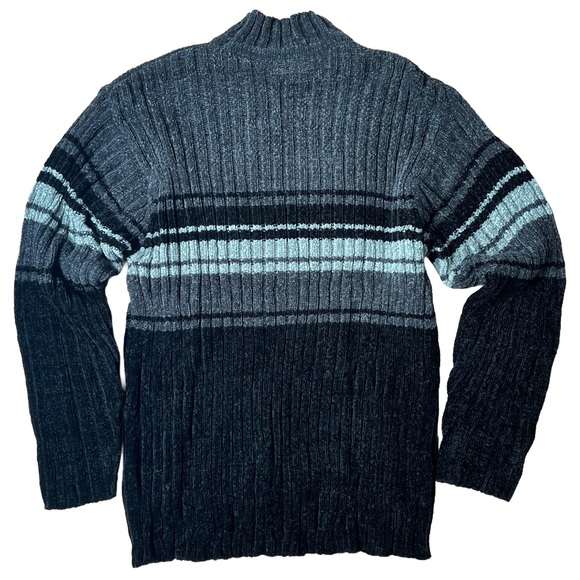 Polo Sport Jeans Ralph Lauren Men's Sweater Gray Black chenille street urban y2k - Picture 2 of 8